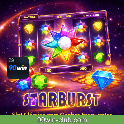 slots Starburst NetEnt com joias coloridas